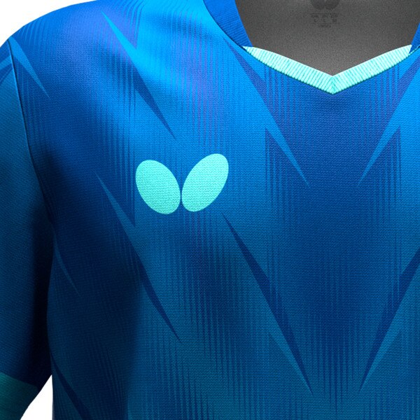 Butterfly Flazer Shirt - Blue - Logo Close-Up